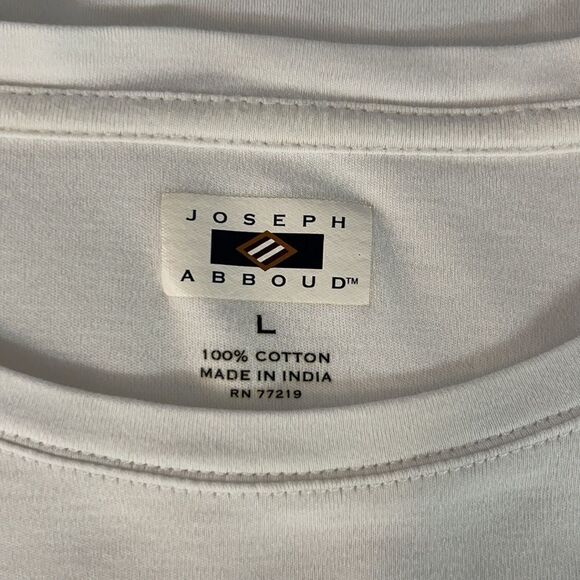 Joseph Abboud White short Sleeve Shirt Size Large - Picture 7 of 8